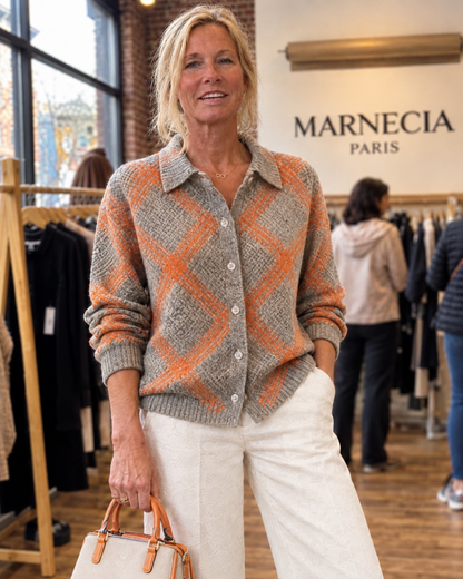 Céleste | Chemise en Maille Douce à Col V