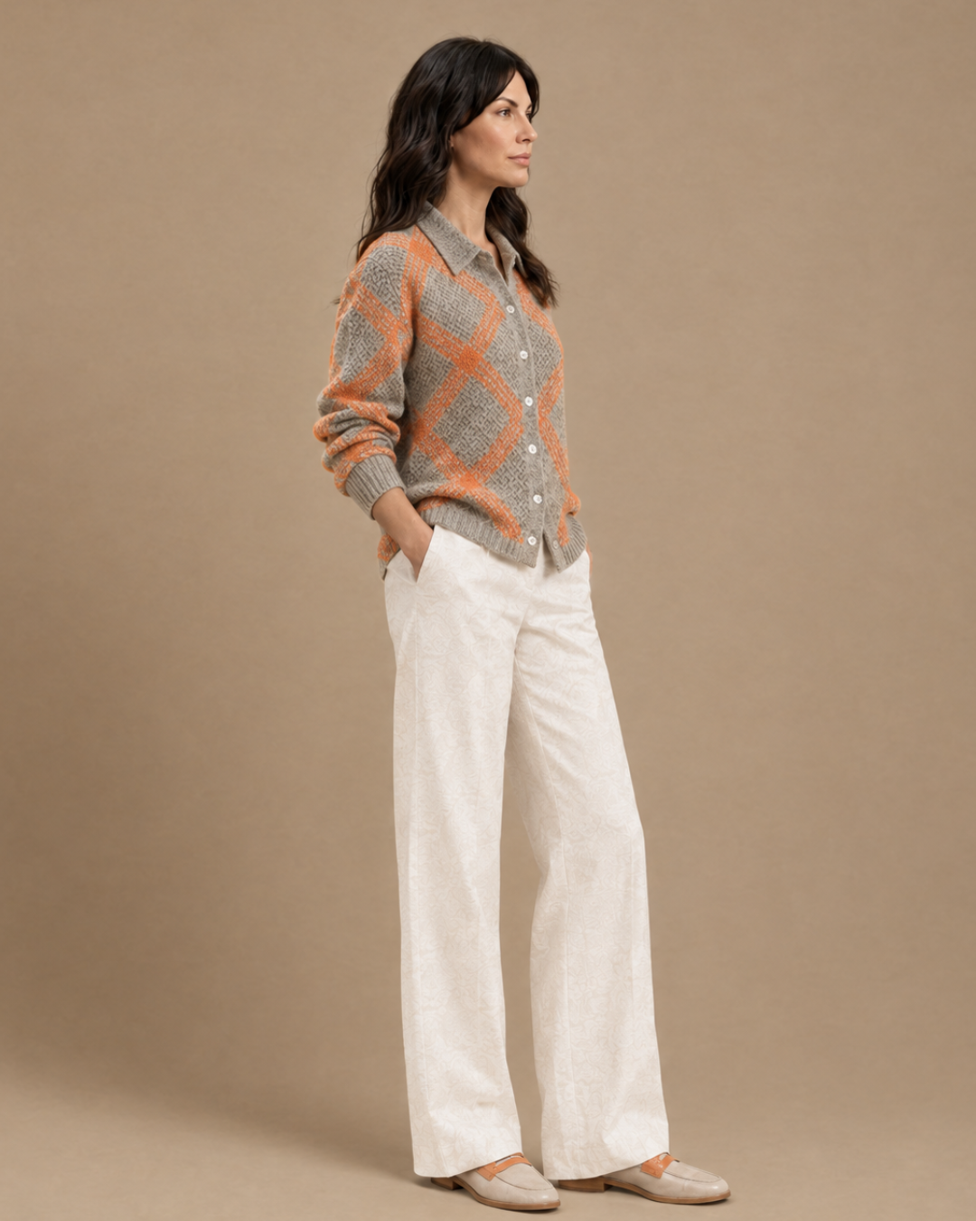 Céleste | Chemise en Maille Douce à Col V
