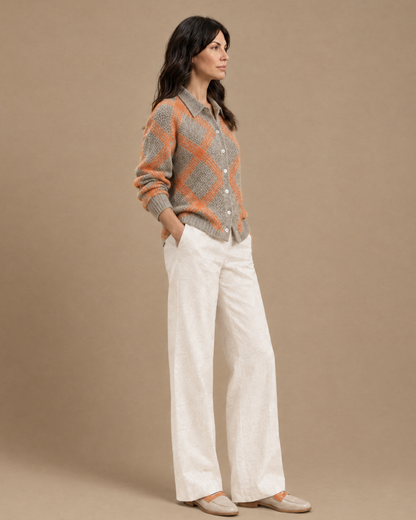 Céleste | Chemise en Maille Douce à Col V