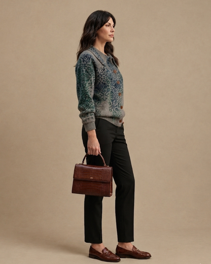 Céleste | Chemise en Maille Douce à Col V
