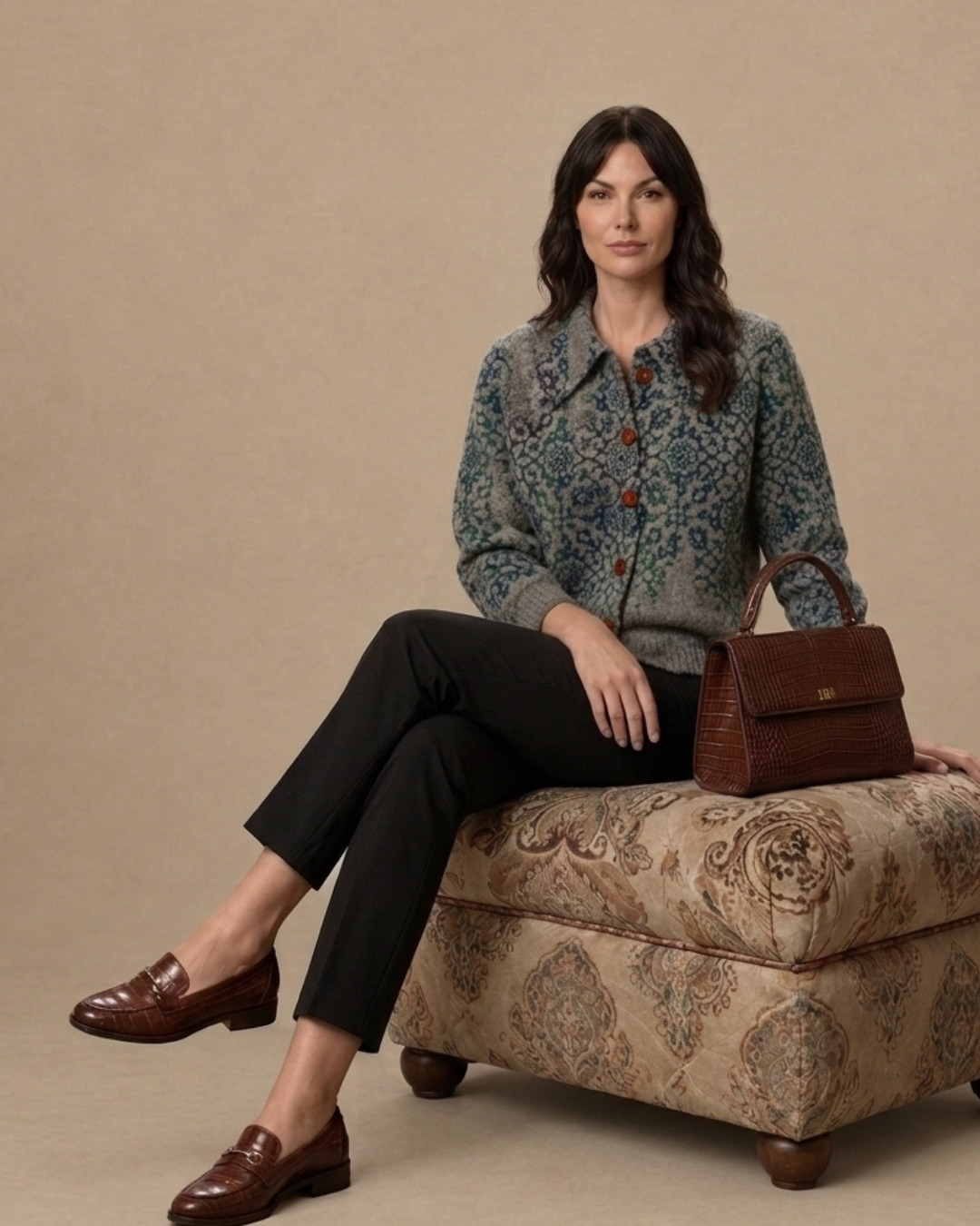 Céleste | Chemise en Maille Douce à Col V