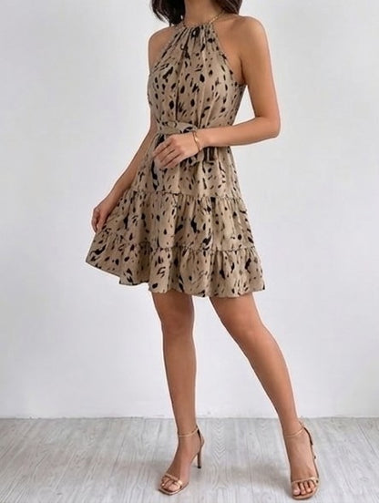 Maya | Robe Courte Imprimé Léopard